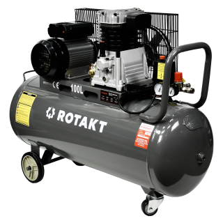 Compresor Aer Cu 2 Cilindrii Fara ulei Rotakt ROCP-S100 Putere 3.0CP/2.2kW, Presiune 10 bar, Debit 250l/min, Capacitate 100l