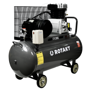 Compresor Aer Cu 2 Cilindrii Rotakt ROCP-S200 Putere 5.5CP/4.0kW, Presiune 10 bar, Debit 460l/min, Capacitate 200l